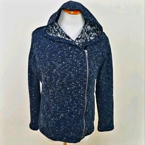LuckyBrand Active Moto Hoodie Asymmetrical Jacket Size Medium